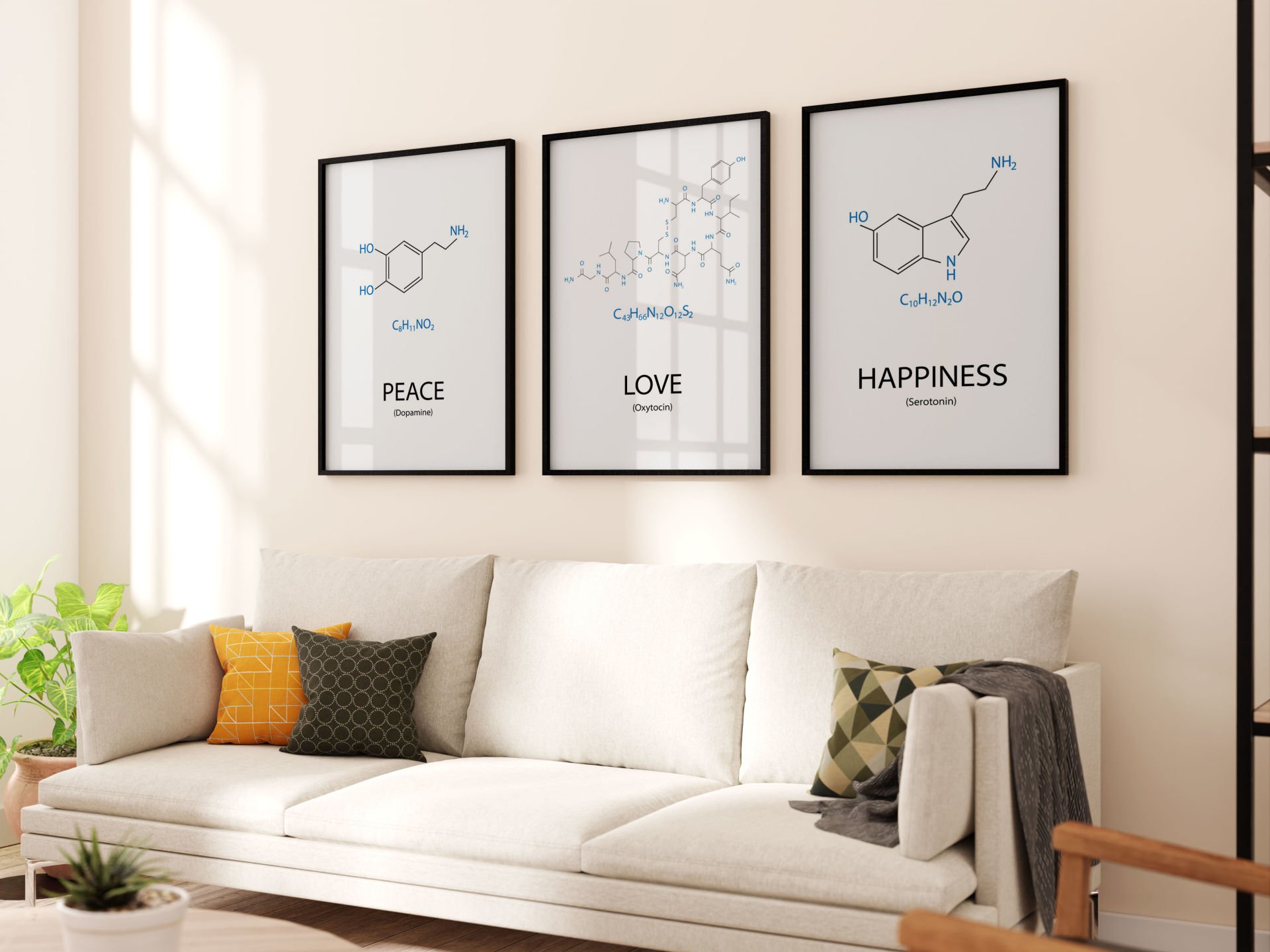 Dekoratif Formül Posterleri: Aşk / Barış / Mutluluk