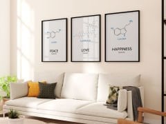 Dekoratif Formül Posterleri: Aşk / Barış / Mutluluk